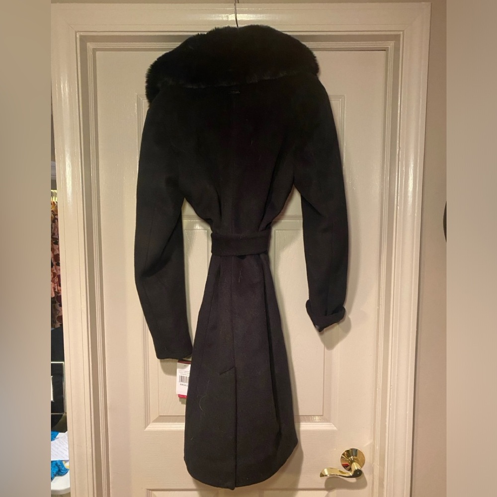 NWT Vince Camuto Women’s Faux Fur Collar Coat Overcoat Winter‎ Holiday Warm - Picture 2 of 5